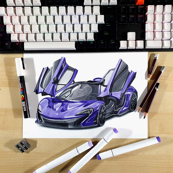 How to Draw a McLaren P1 - Detailed Step-by-Step Guide